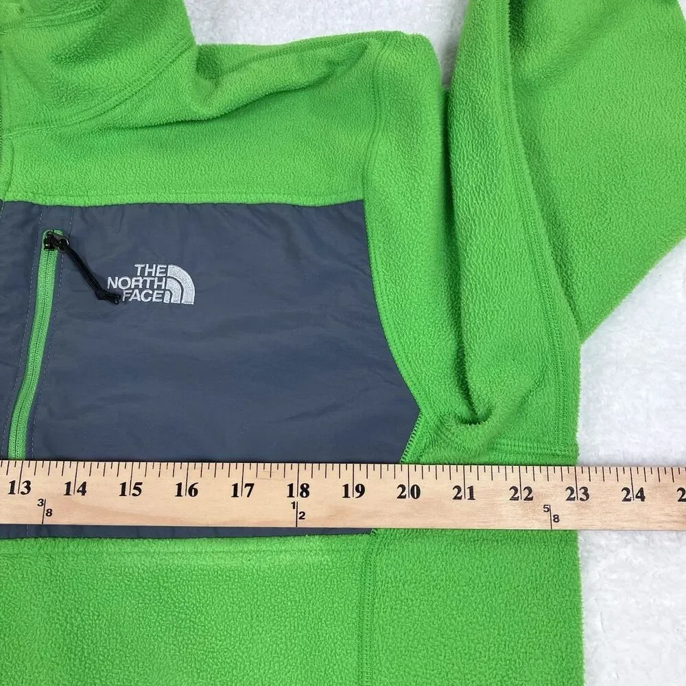 The North Face Lime Green 1/4 Pullover Fleece Shirt Men's Large Gorpcore Outdoor